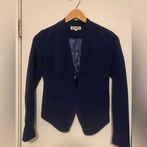 Super CUTE royal navy blue short blazer Spacegirl jacket with tails long sleeve - Picture 2 of 12